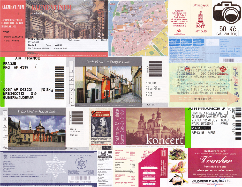 Prague, Tickets des musées et autres monuments