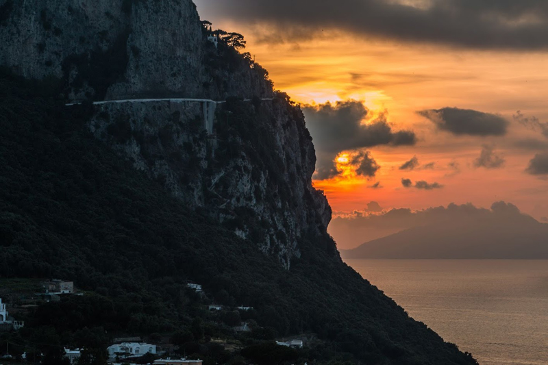 Capri, couché de soleil